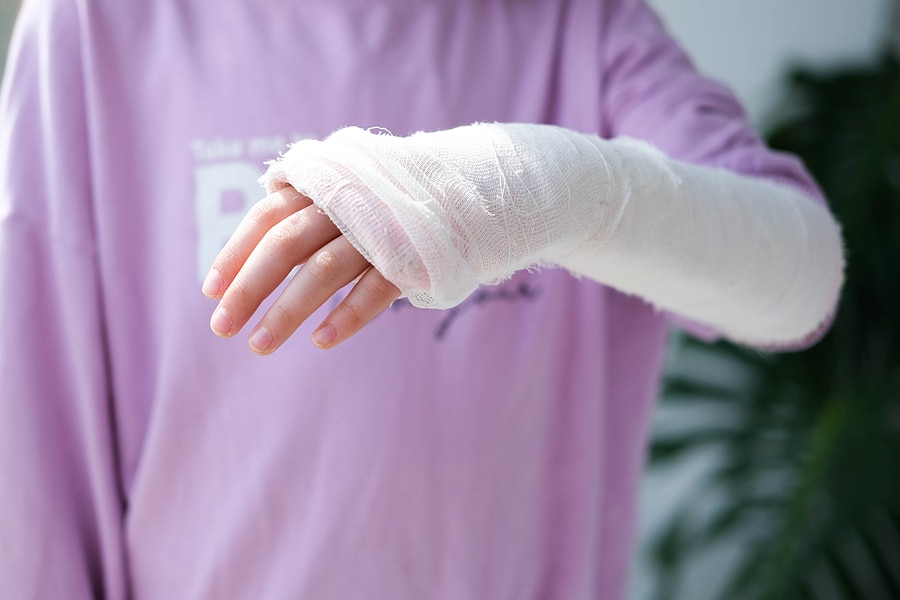 personal injury of a broken arm